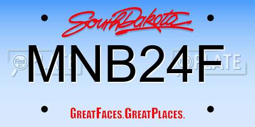 MNB24F South Dakota License Plate