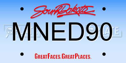 MNED90 South Dakota License Plate