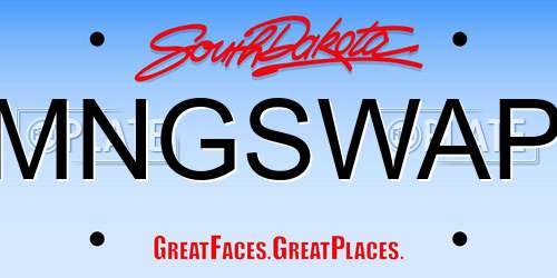 MNGSWAP South Dakota License Plate