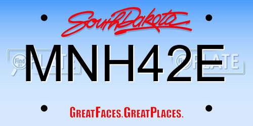 MNH42E South Dakota License Plate