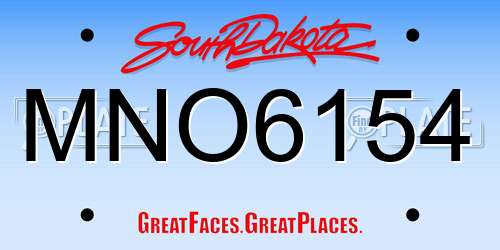MNO6154 South Dakota License Plate
