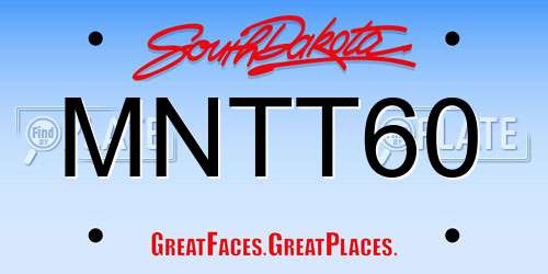MNTT60 South Dakota License Plate