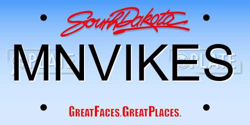 MNVIKES South Dakota License Plate