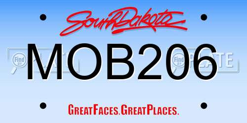 MOB206 South Dakota License Plate