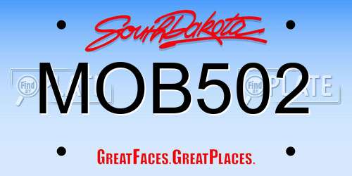 MOB502 South Dakota License Plate