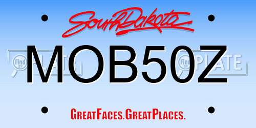 MOB50Z South Dakota License Plate
