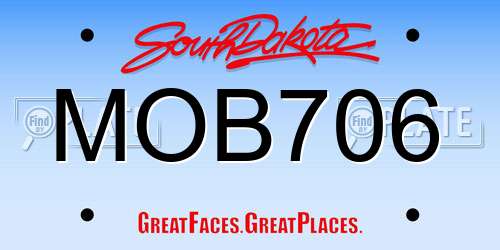 MOB706 South Dakota License Plate
