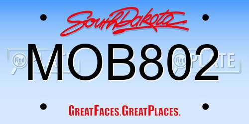 MOB802 South Dakota License Plate