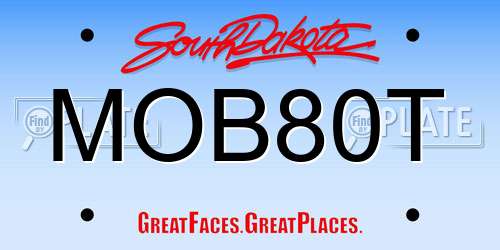 MOB80T South Dakota License Plate