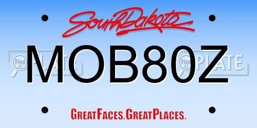 MOB80Z South Dakota License Plate