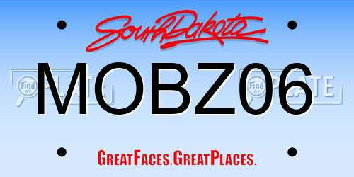 MOBZ06 South Dakota License Plate