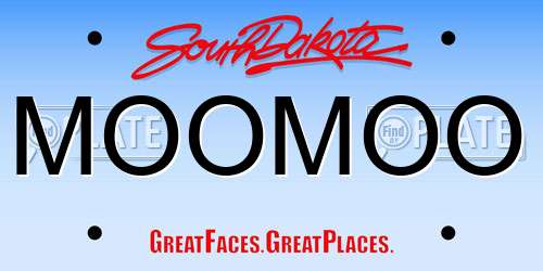 MOOMOO South Dakota License Plate