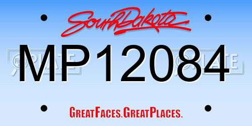 MP12084 South Dakota License Plate