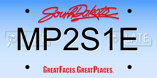MP2S1E South Dakota License Plate