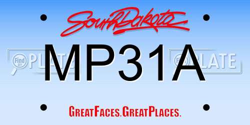 MP31A South Dakota License Plate