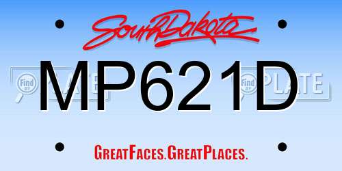 MP621D South Dakota License Plate