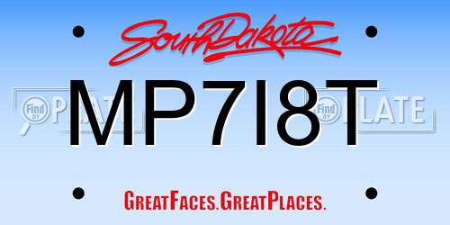 MP7I8T South Dakota License Plate