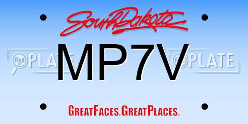MP7V South Dakota License Plate