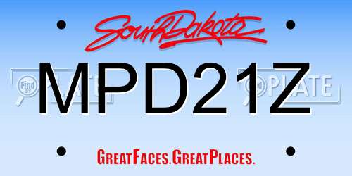 MPD21Z South Dakota License Plate
