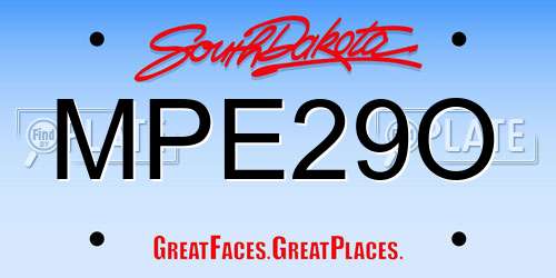 MPE29O South Dakota License Plate