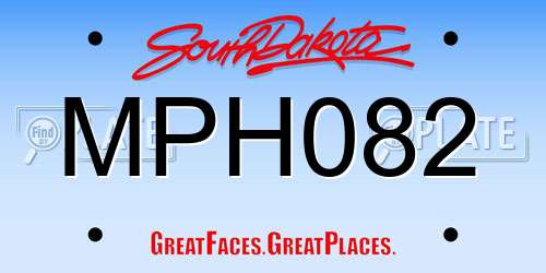 MPH082 South Dakota License Plate