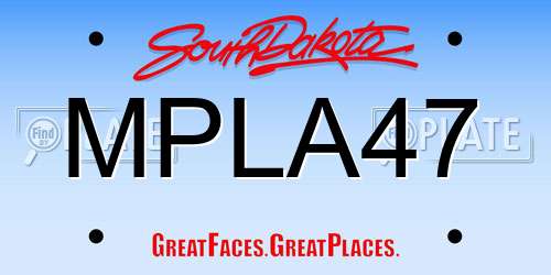 MPLA47 South Dakota License Plate