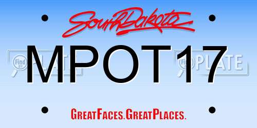 MPOT17 South Dakota License Plate