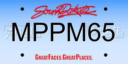 MPPM65 South Dakota License Plate