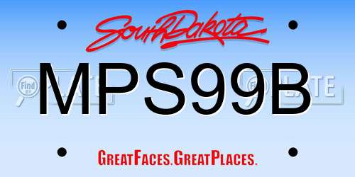 MPS99B South Dakota License Plate