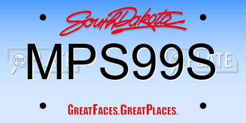 MPS99S South Dakota License Plate