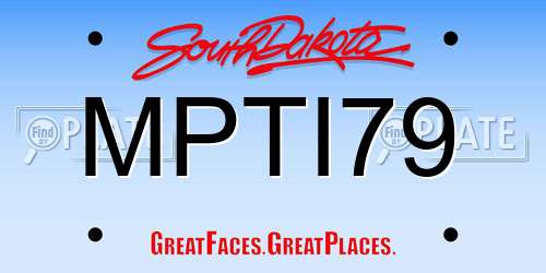 MPTI79 South Dakota License Plate