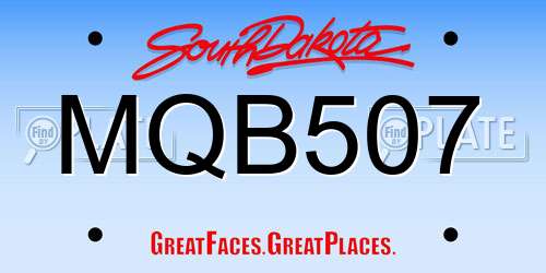 MQB507 South Dakota License Plate