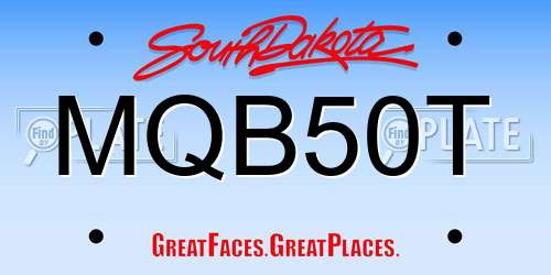 MQB50T South Dakota License Plate