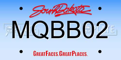 MQBB02 South Dakota License Plate