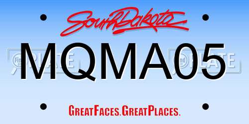 MQMA05 South Dakota License Plate
