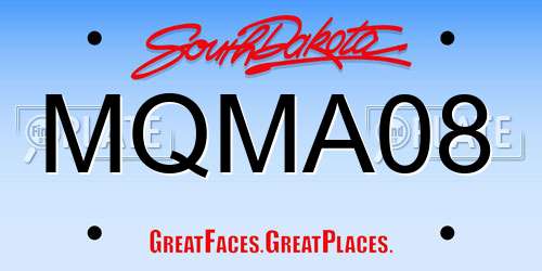 MQMA08 South Dakota License Plate