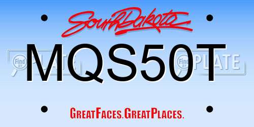 MQS50T South Dakota License Plate