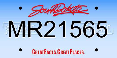 MR21565 South Dakota License Plate