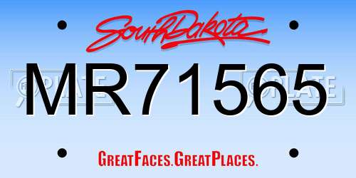 MR71565 South Dakota License Plate