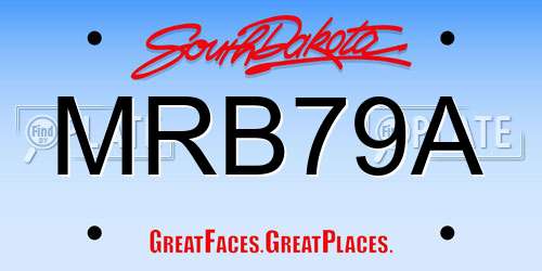 MRB79A South Dakota License Plate