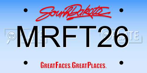 MRFT26 South Dakota License Plate