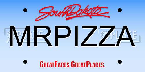 MRPIZZA South Dakota License Plate