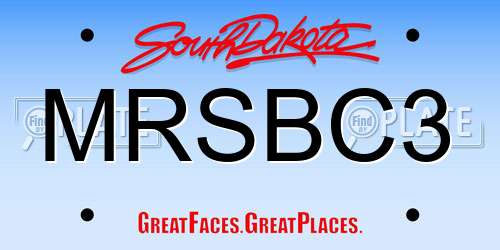 MRSBC3 South Dakota License Plate