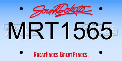 MRT1565 South Dakota License Plate