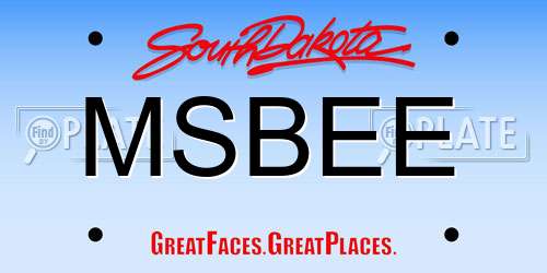 MSBEE South Dakota License Plate