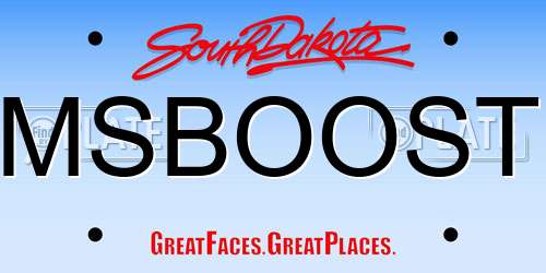 MSBOOST South Dakota License Plate