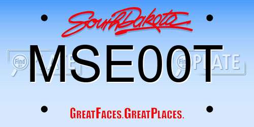 MSE00T South Dakota License Plate