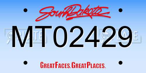 MT02429 South Dakota License Plate
