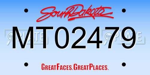 MT02479 South Dakota License Plate