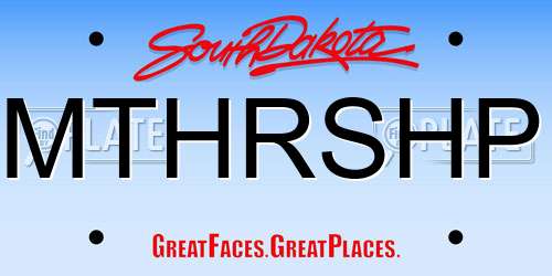 MTHRSHP South Dakota License Plate